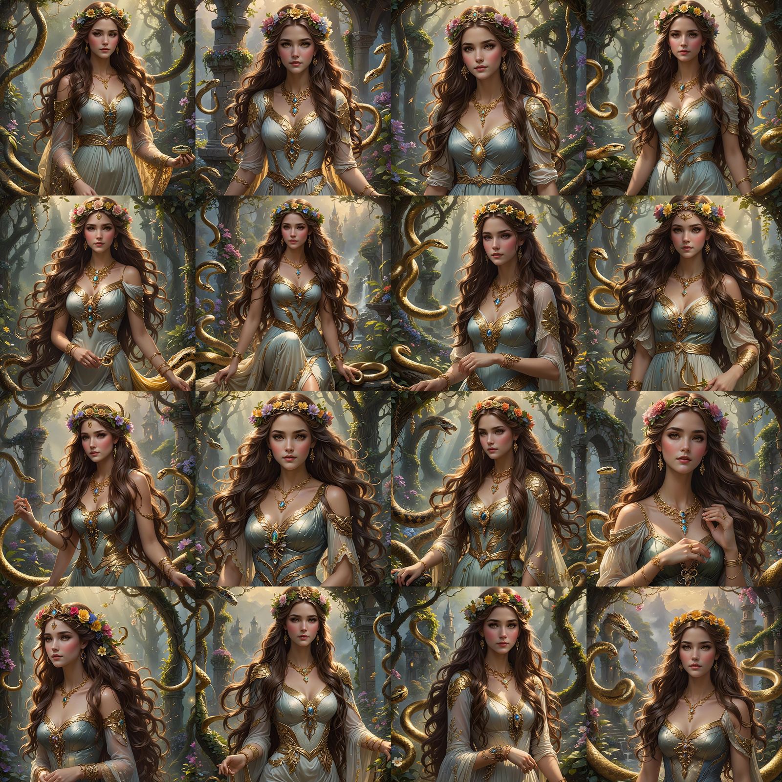 Ethereal High Fae with Golden Accessories