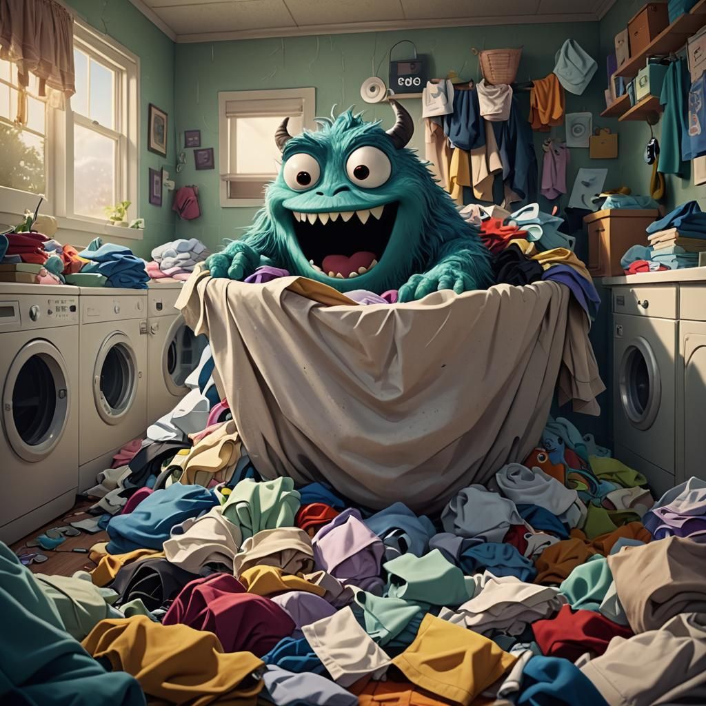 Cute Monster Peeks Out in 3D Cel-Shaded Style