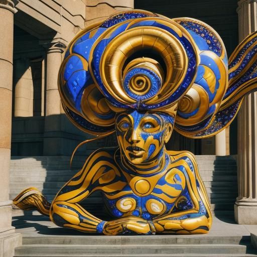 Psychedelic Fractal Flora in Oil on Canvas