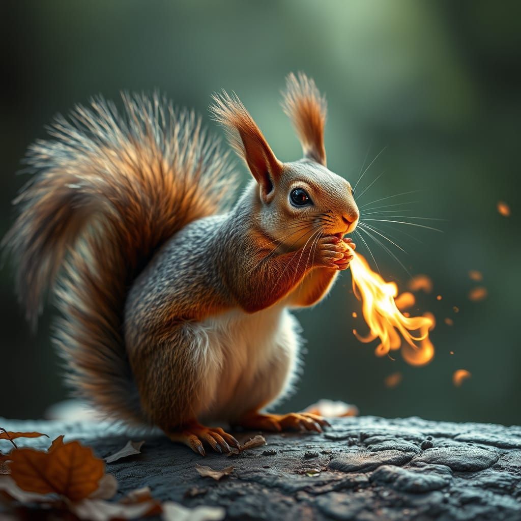 Squirrel in Flames