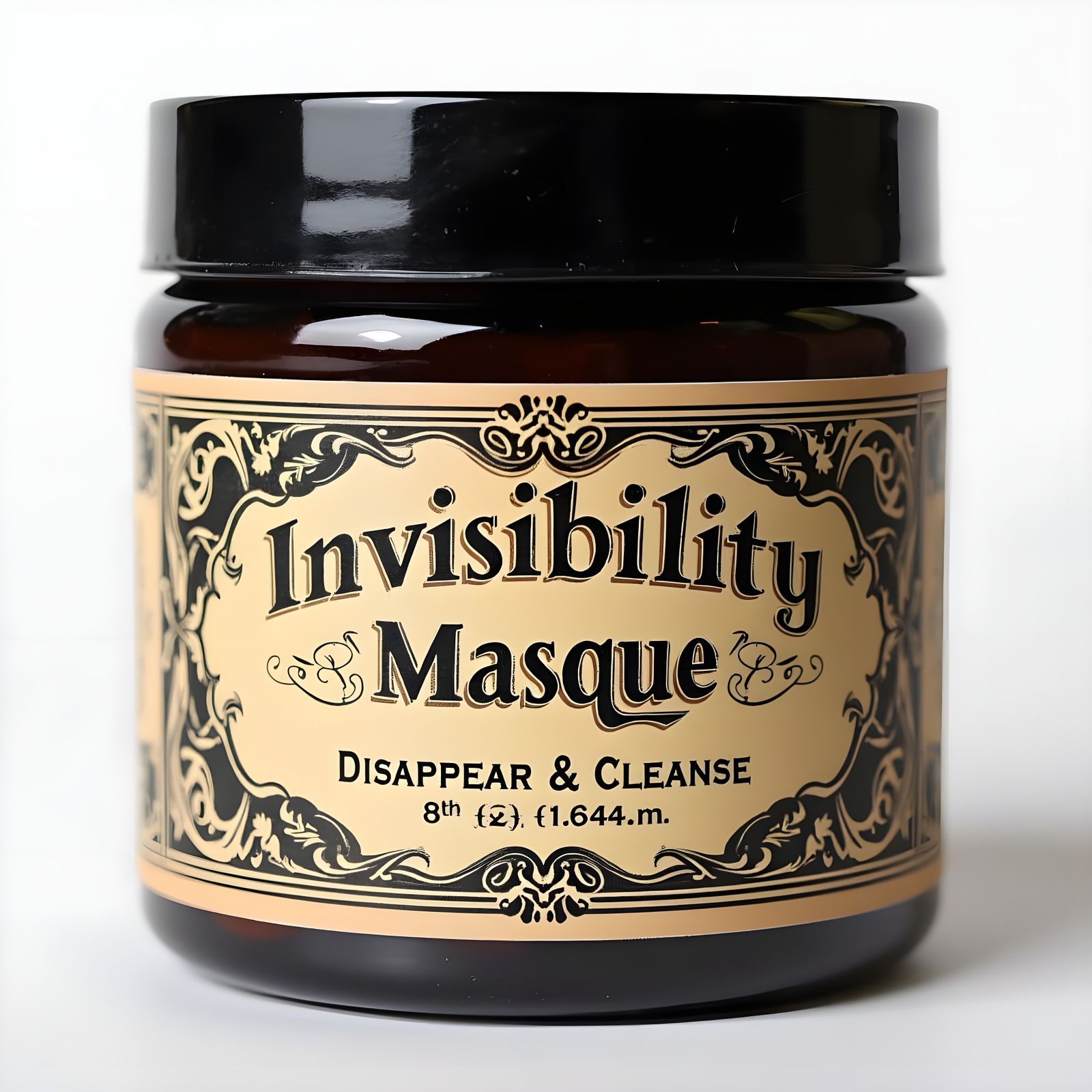 Vintage Invisibility Masque Ornate Label