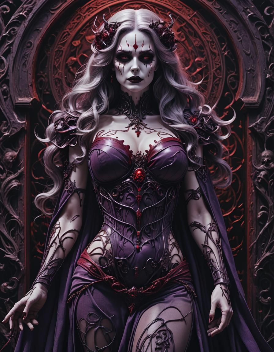 Lady Death: Goddess in Hyperrealistic Style