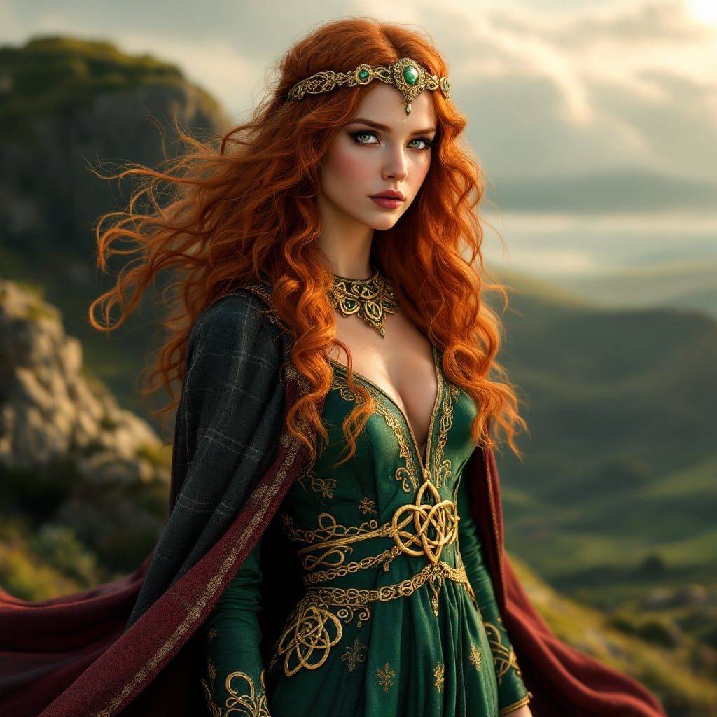 Celtic Goddess Medb Lethderg on Hill of Tara