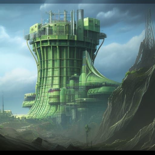 Detailed Matte Painting of a Mako Reactor