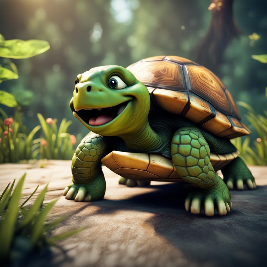 Happiest Turtle Ever: 3D Game Cinematic Graphics