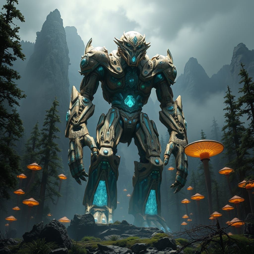 Ancient Forest Golem Rises in Iridescent Glory