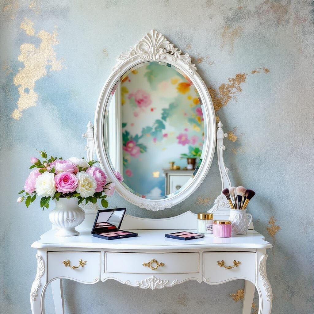 Rococo Makeup Desk in Metamodern Style