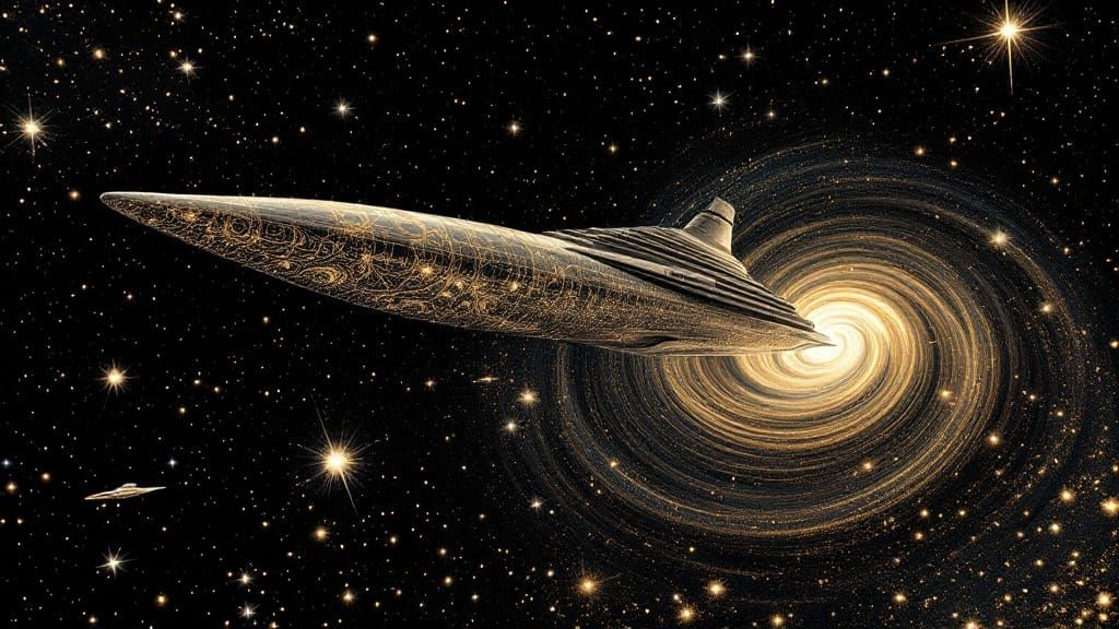 Klimt-Inspired Space Odyssey Masterpiece