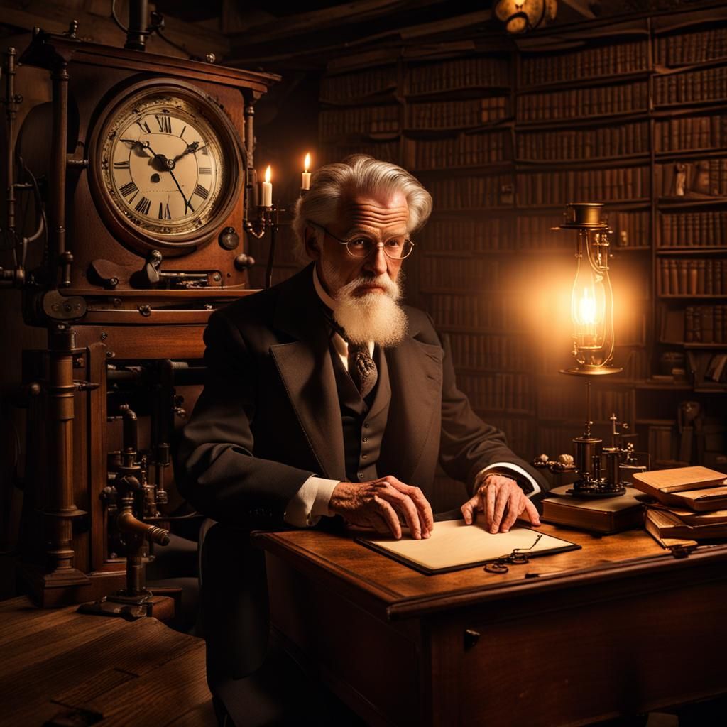 Mr. Windsor in his study.