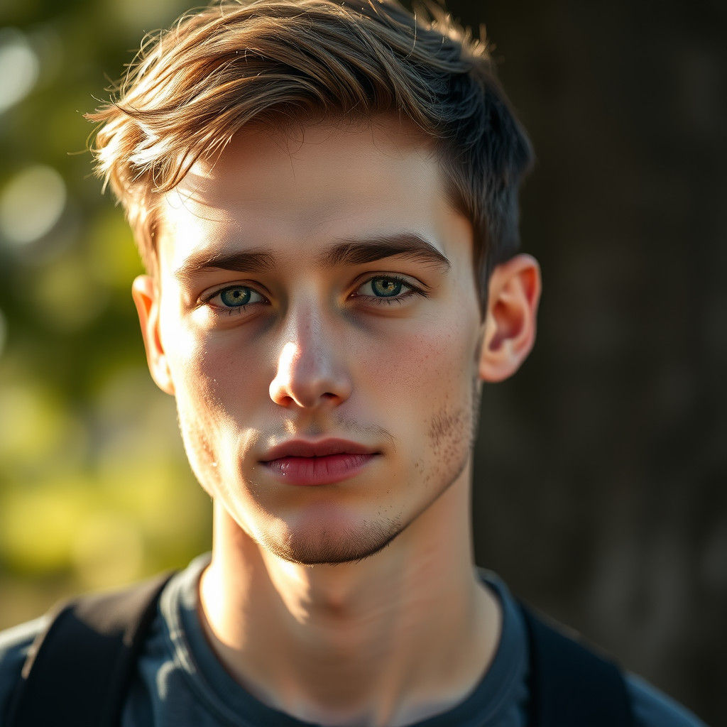 Portrait of a Young Man with Green Eyes
