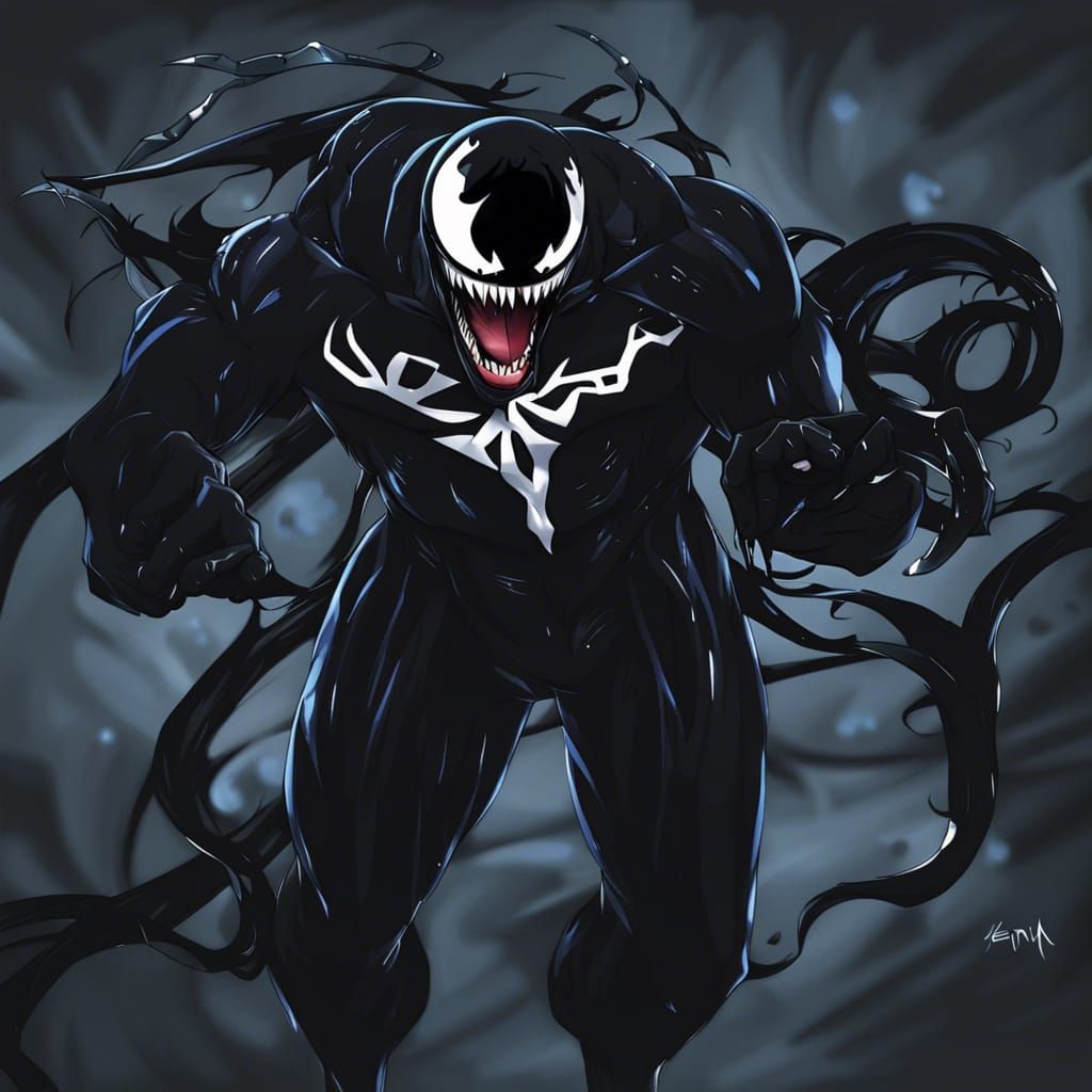 Venom in Anime Key Visual Style