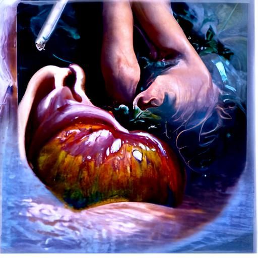 Angelic Cleansing: An Oil Painting in Gurney Style