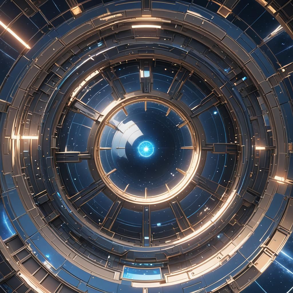 Blue Energy Shield Dome in 3D Anime Style