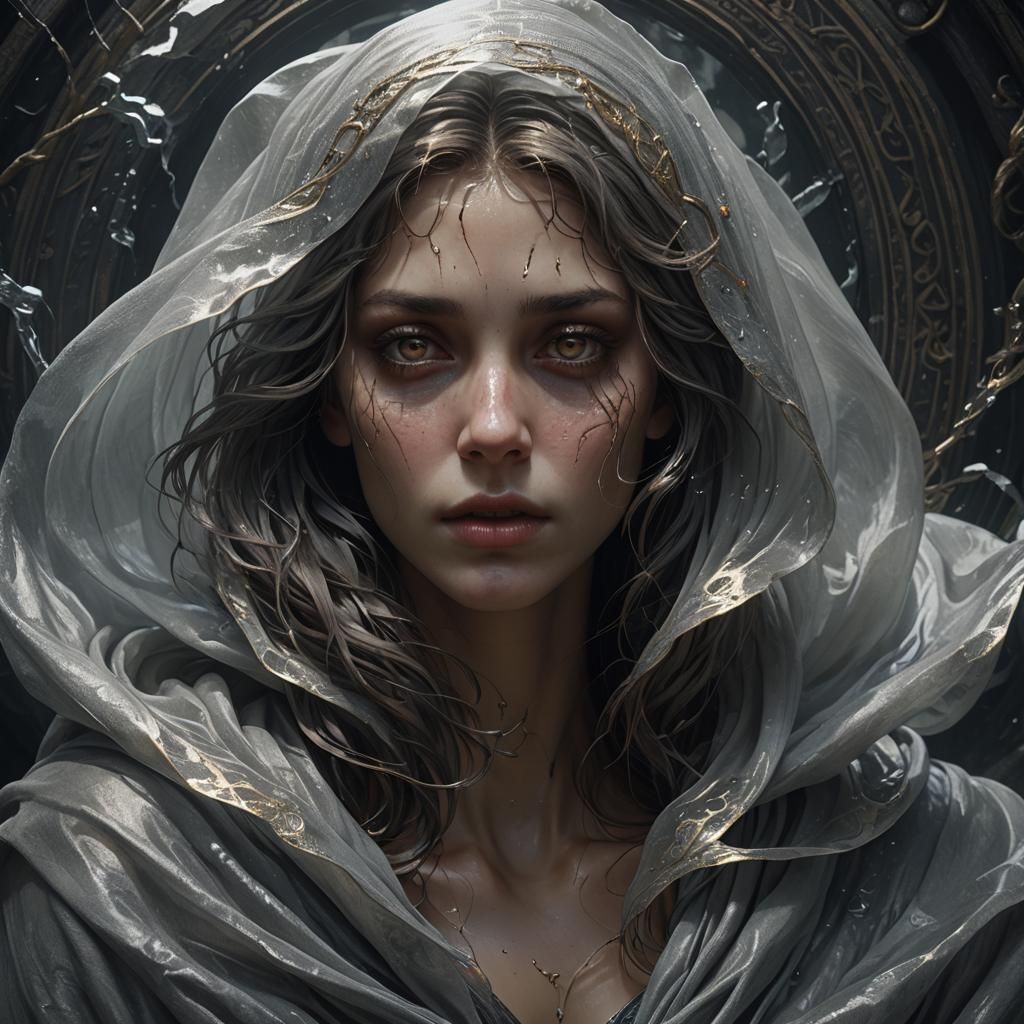 Dark Fantasy Siren Reaching into the Void