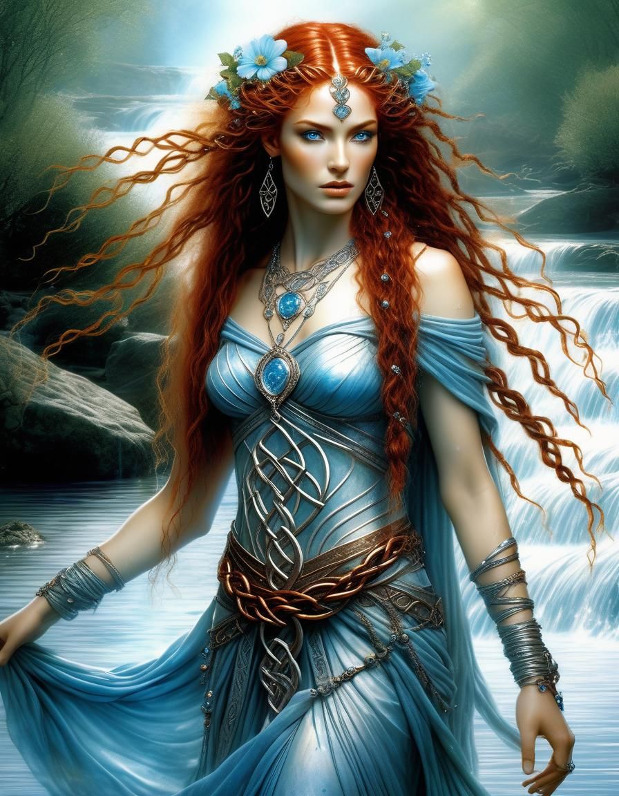 Celtic Goddess Danu in Fantasy Style