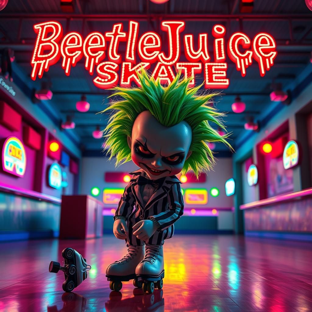 Creepy Chucky Doll Does Beetlejuice Skate