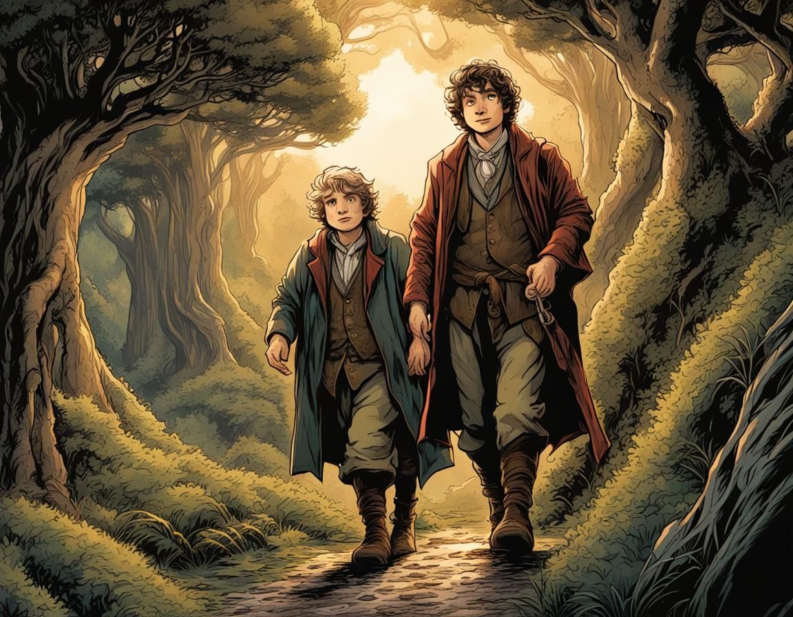 Hobbit Courage and Wisdom: Comic Book Art