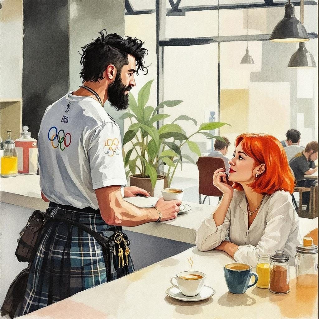 Cubist Hotel Reception in the Style of Braque