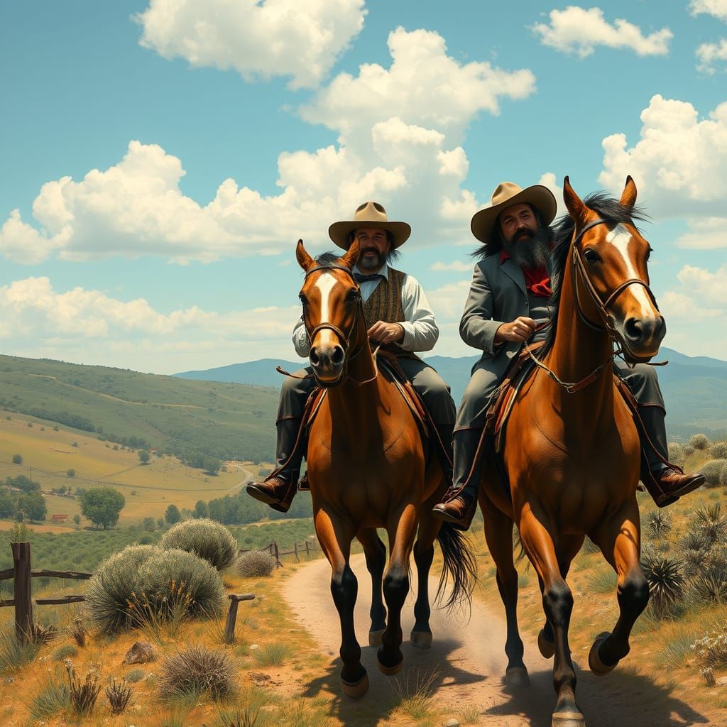 Cheech and Chong in Corsica, Ralph Steadman Style