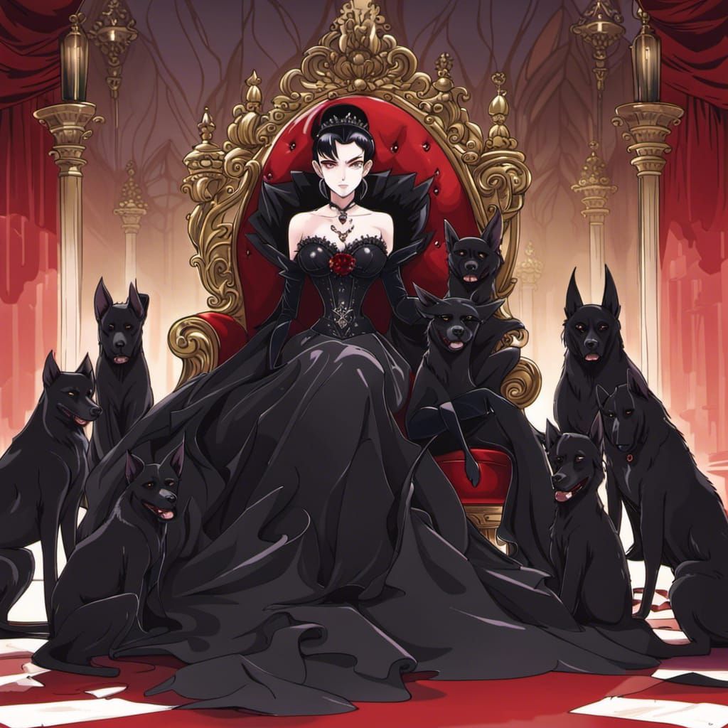 Evil Queen on Throne, Anime Style