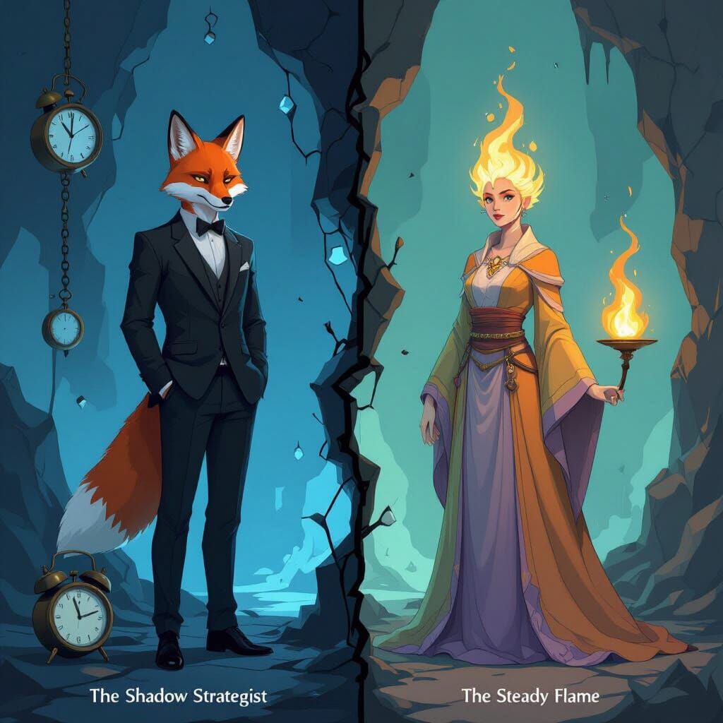 Inner Personas Portrait in Ash Thorp Style