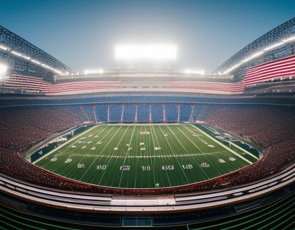 American Football Stadium in Professional Photography Style