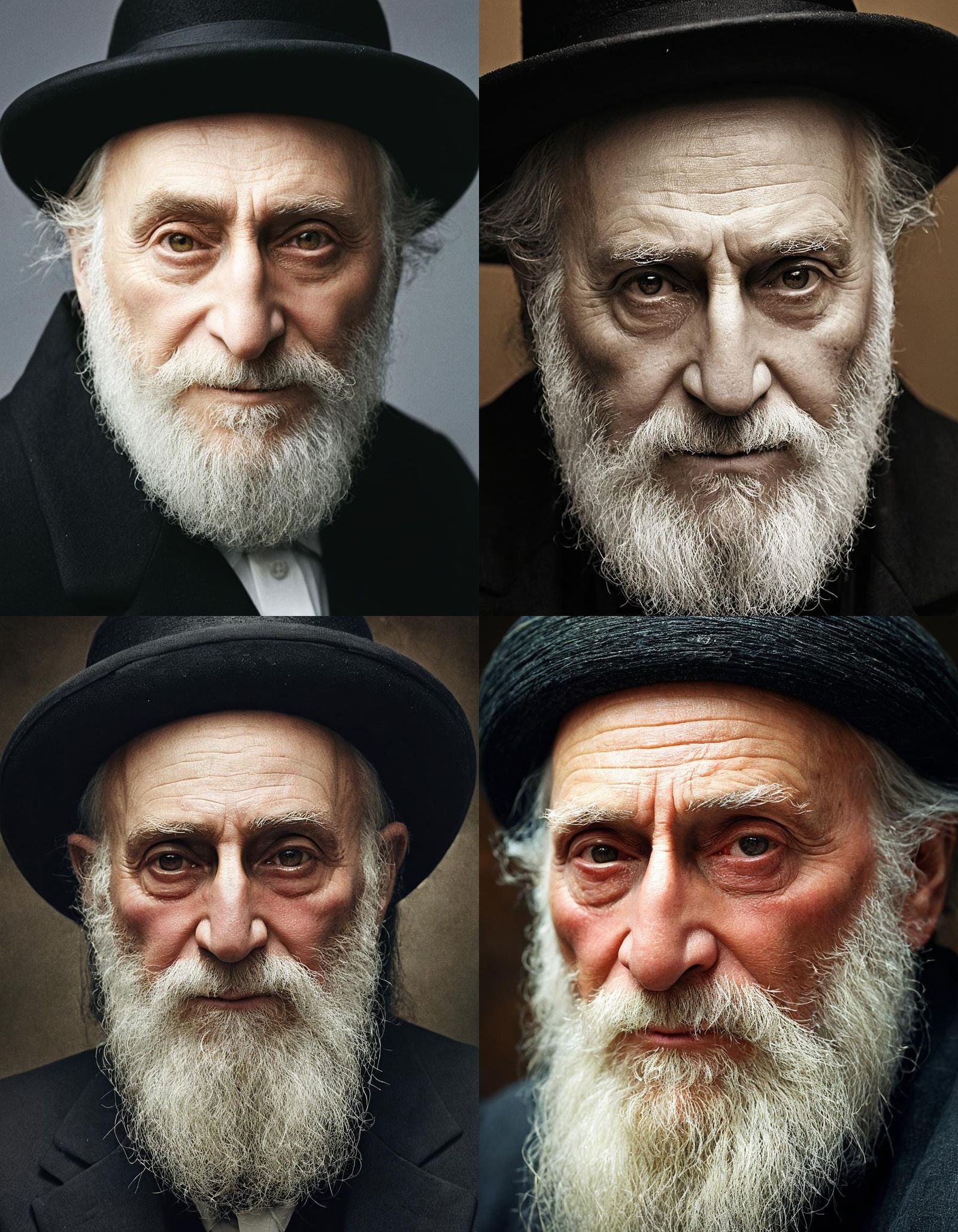 Hasidic Jew Portrait, Realistic Photography Style