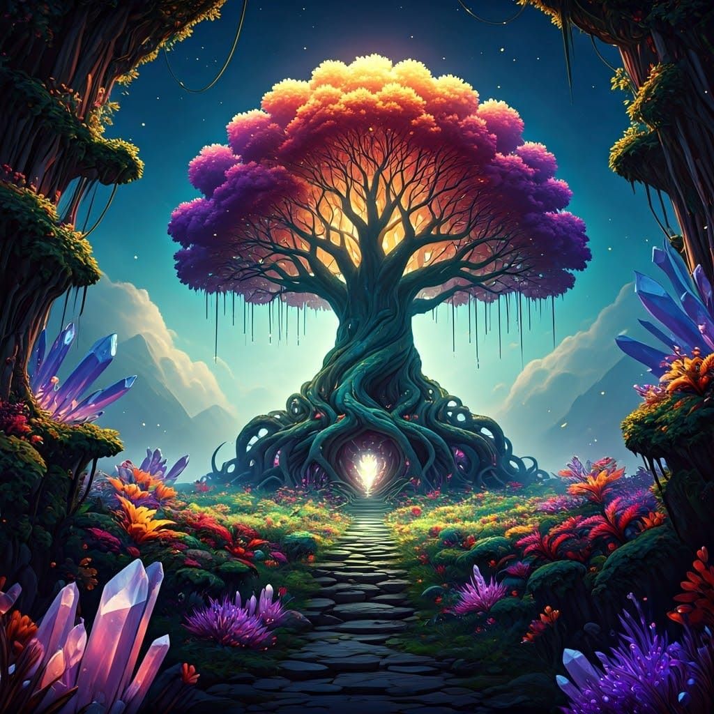 Enchanted Realms in Elysian Blue