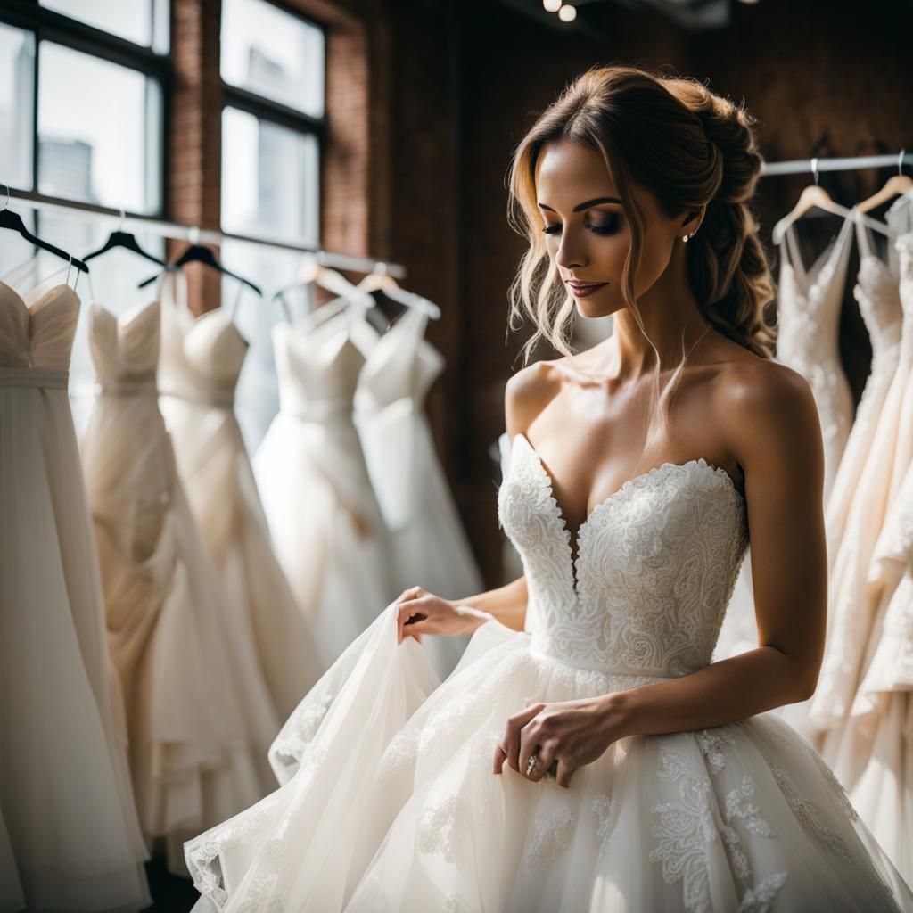 In the wedding store