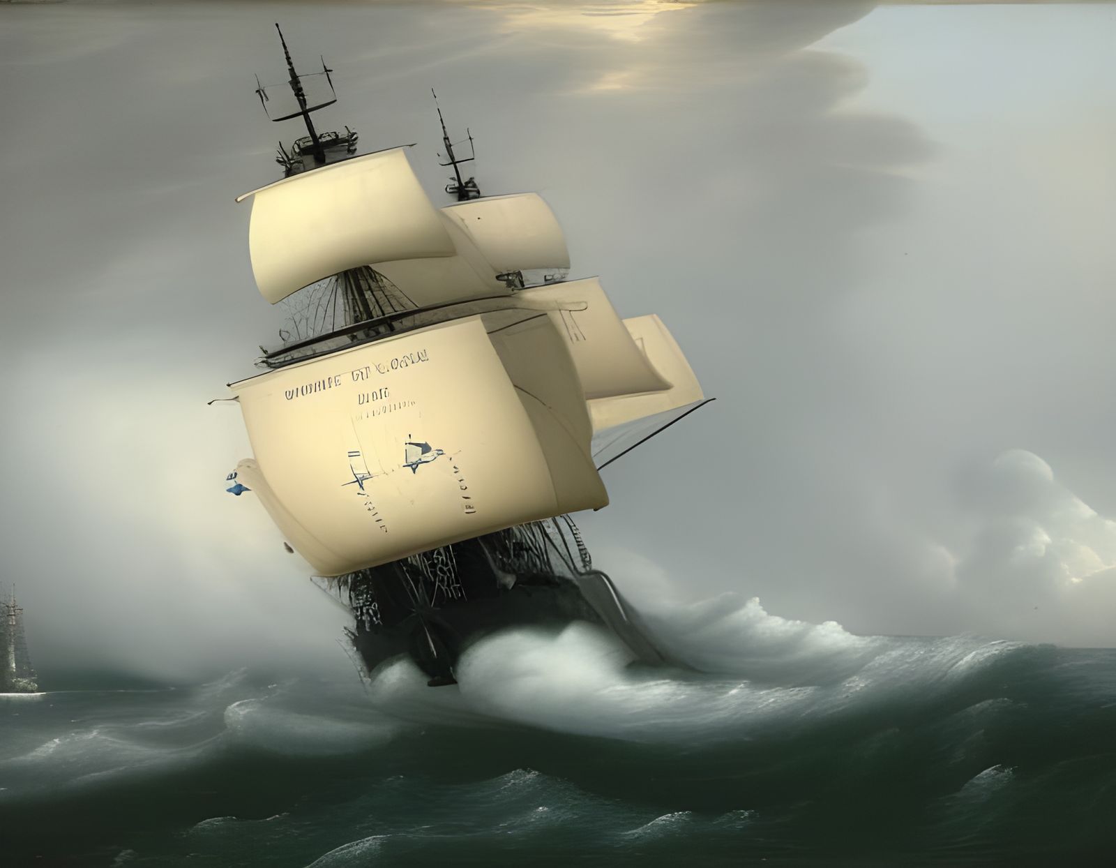 Navy Frigate Battles Stormy Seas