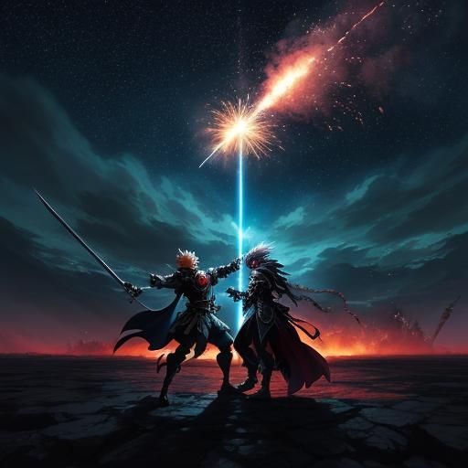 Epic Anime Battle Over Dreary Lake