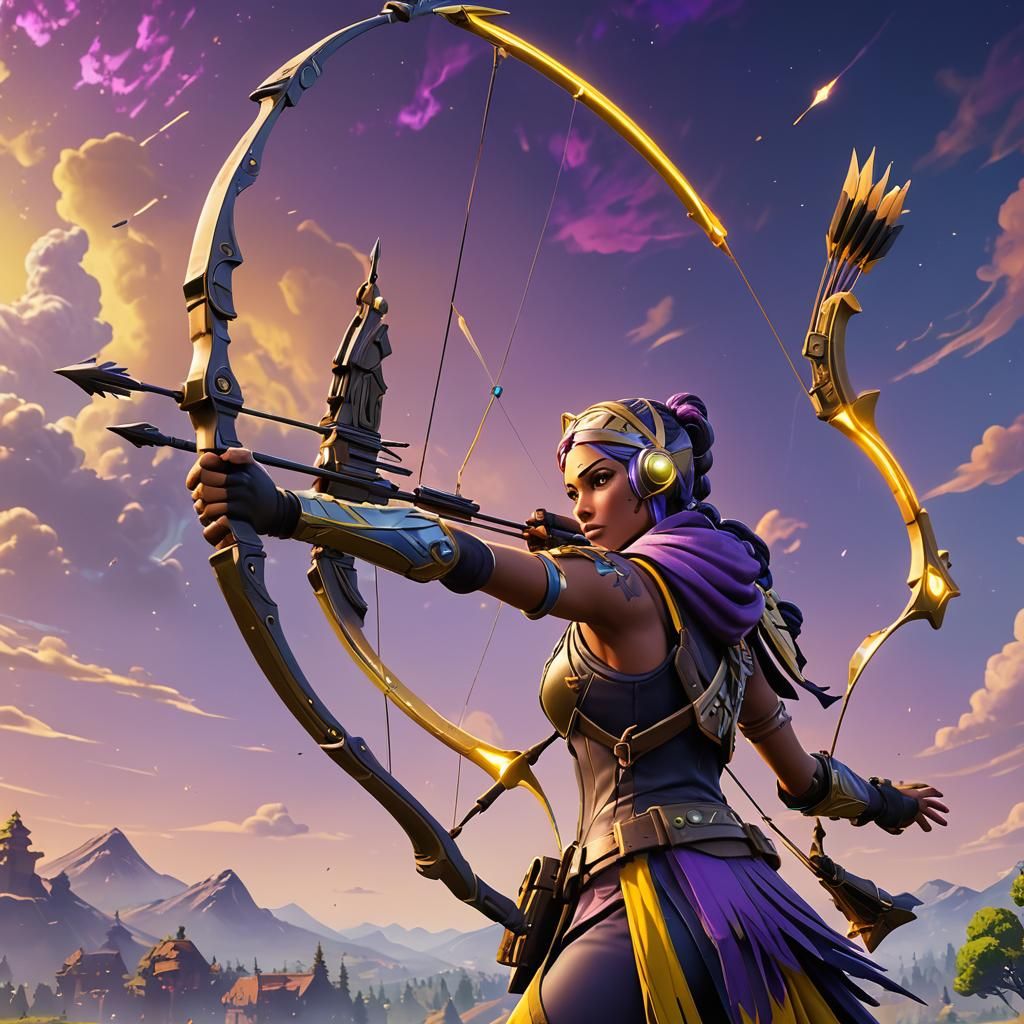 Artemis Fortnite Concept Art in Dark Fantasy Style