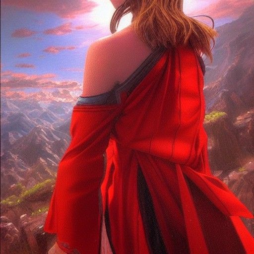 Anime Among Us Character in Oil Painting Style