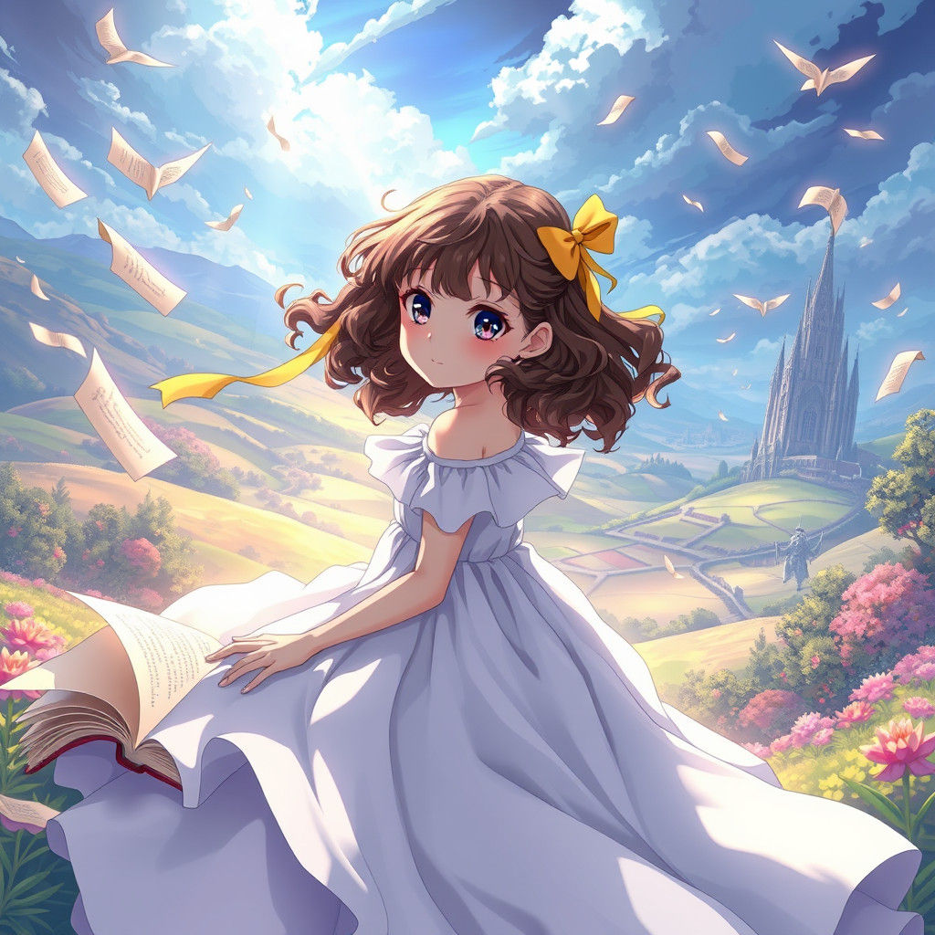 Anime Girl's Fairy Tale Book Adventure