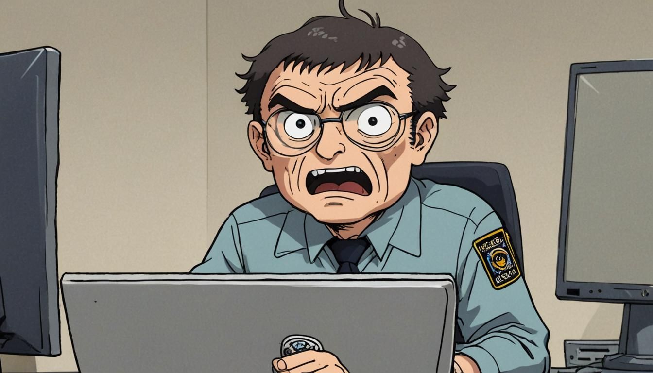 Cartoon Moderator with Googly Eyes in Anime Style