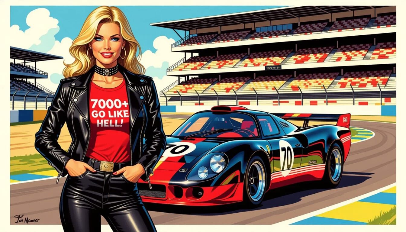 Kara Zor-El and Porsche 917LH at Le Mans