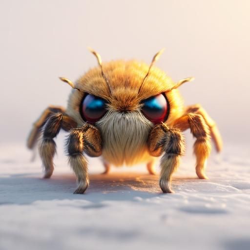 Cute Alien Spider in Anime Style, 8K Render