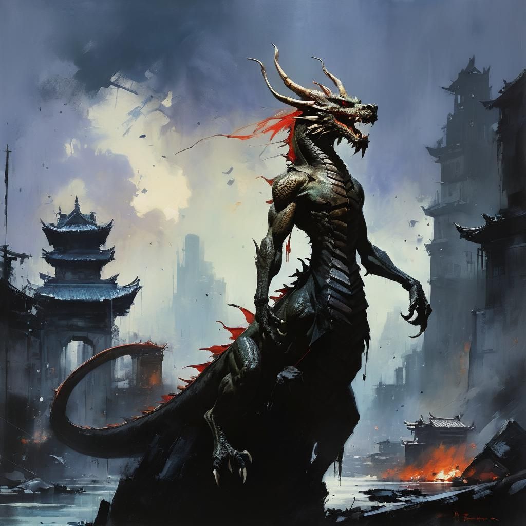 Blueberry Heart with Gold Wings: Digital Art