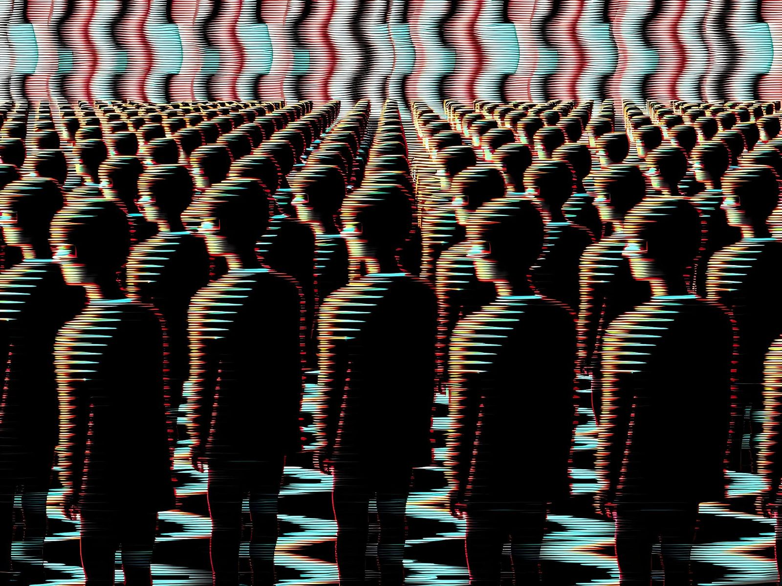 Complex Visual Pattern with Figures and Layers