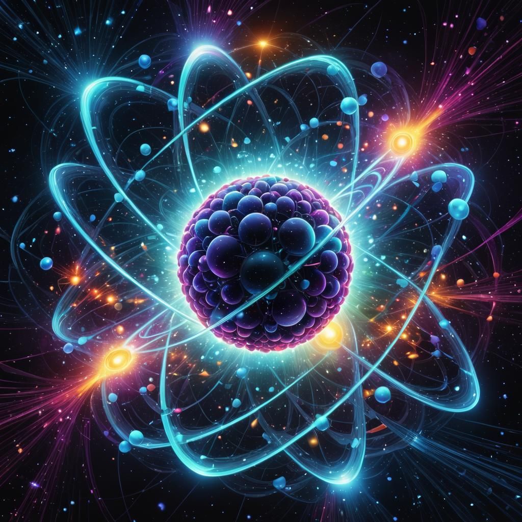 Digital representation of an atom.
