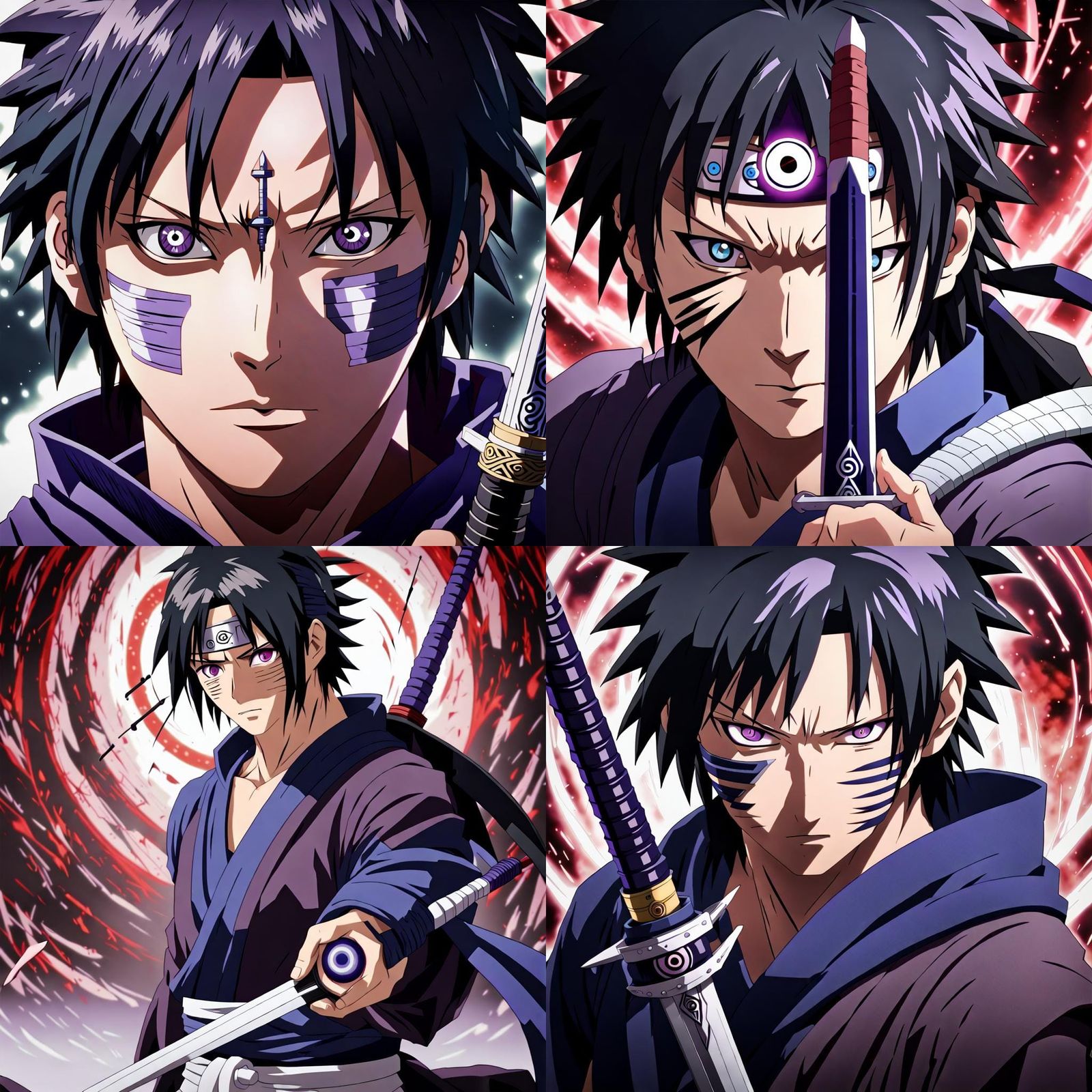 Sasuke with Rinnegan and Sword