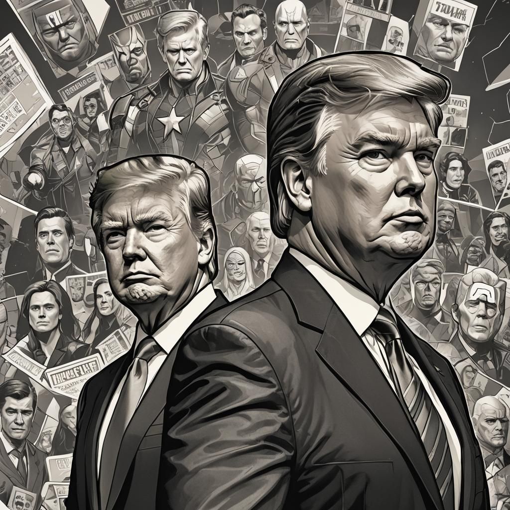 Donald Trump  and JD Vance as marvel design