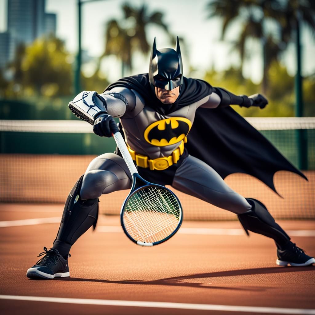 Batman Plays Tennis: Professional Photography