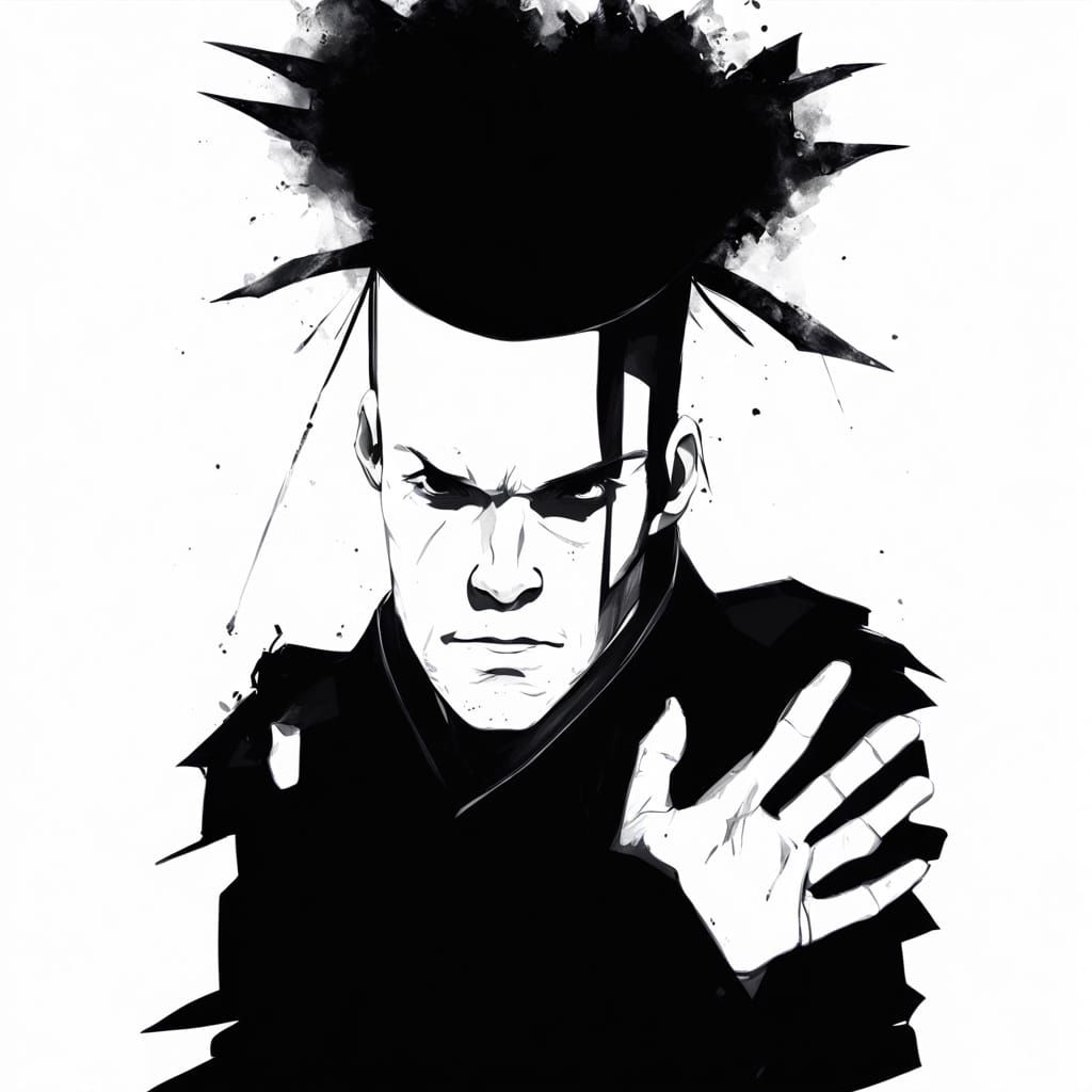 Gothic Darkwave Portrait of a Solitary Figure