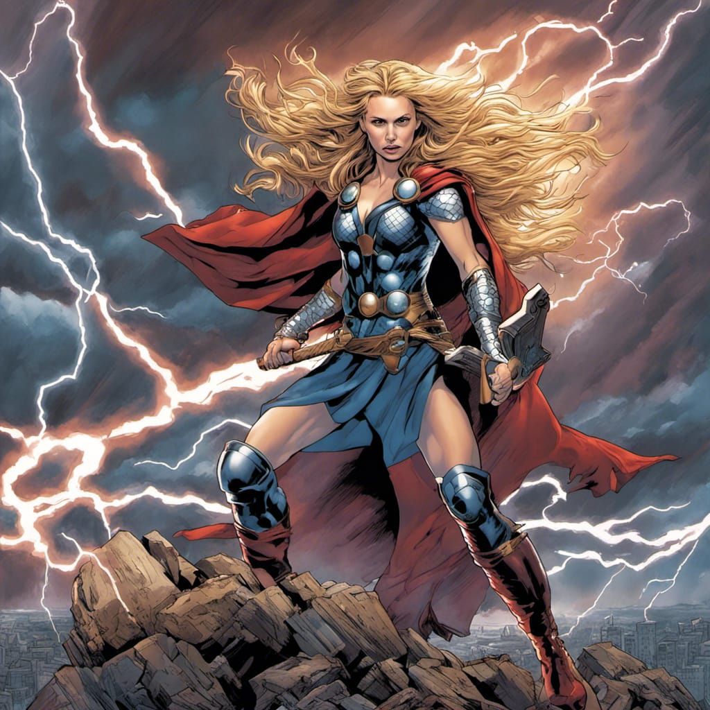 Natalie Portman as Thor: Comic Book Superhero