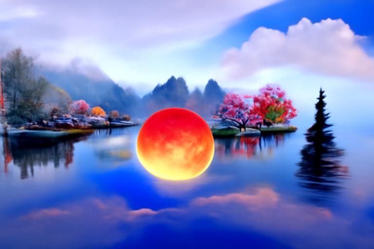 Peach Blossom Island Vista in Infrared Digital Art