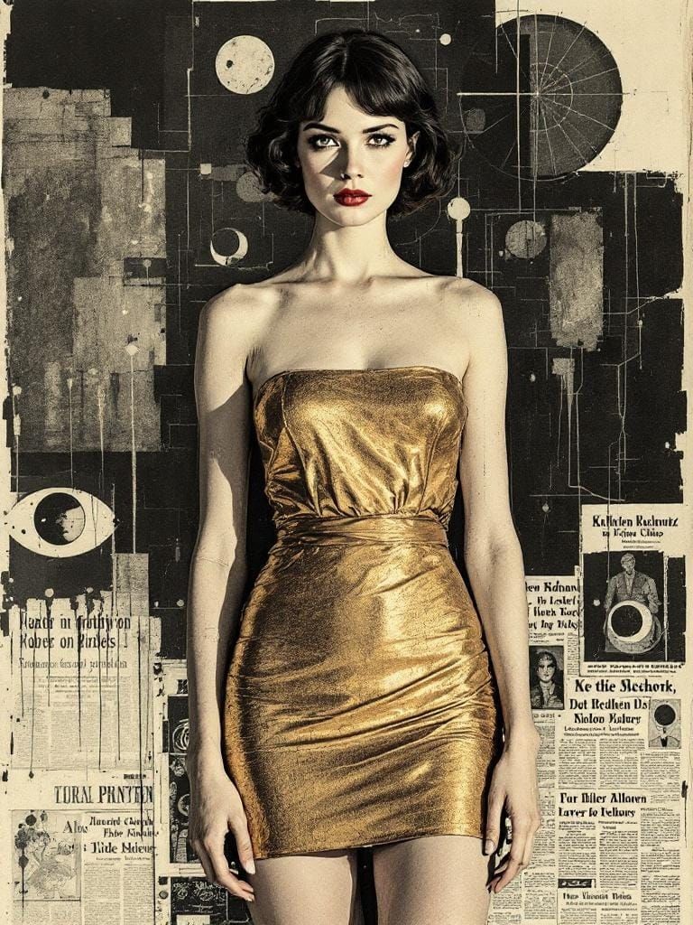 Retro Print of a Swedish Pin-Up Girl