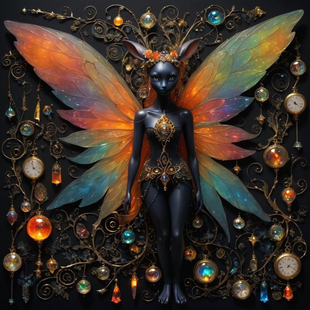 Ethereal Fairy Rabbit with Translucent Wings