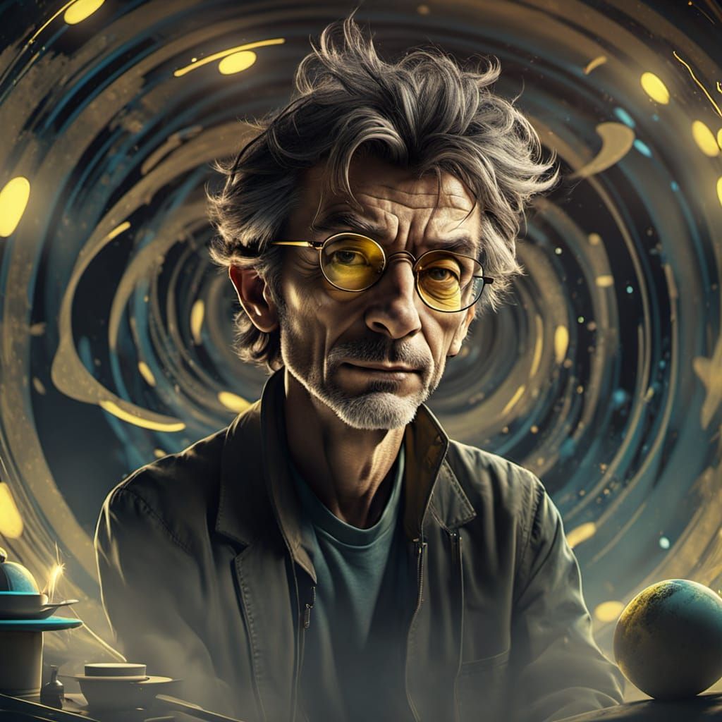 Dreamlike Digital Art in Retro Futuristic Atmosphere