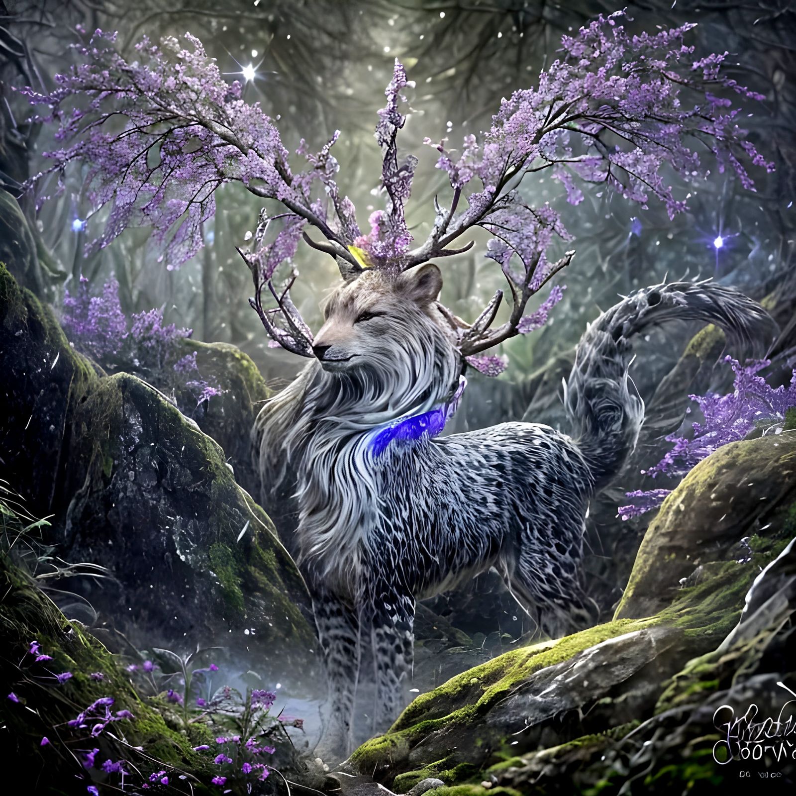 Celestial Forest Guardian in Enchanted Twilight